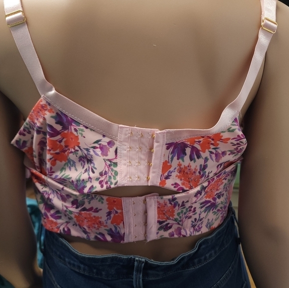 Floral Print Plunge Butterfly Bra - Picture 7 of 9